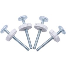 Baby Gate Parts, M8 x 95mm Short Bolts, White, 4 Pack