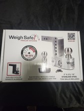 Weigh Safe Adjustable Trailer Hitch 10 Drop 2.5 Shank Stainless Steel Tow Bal