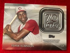Frank Robinson 2021 Topps 70th Anniversary Logo Patch #T70P-FR Cincinnati Reds