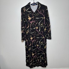 J.McLaughlin Printed Button Front Maxi Shirt Dress Womens Large *NO BELT*