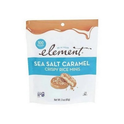 Sea Salt Caramel Crispy Rice Minis  3 Oz By Element Snacks