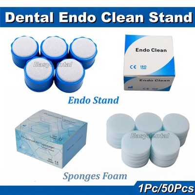 Dental Endodontic Files Round Stand Cleaning Holder Foam Sponges Autoclavable