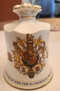Aynsley Porcelain Bell 1981 Commemorate Diana & Prince Charles Wedding 