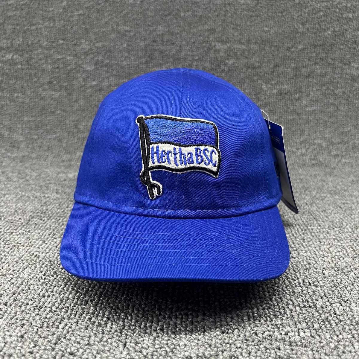 New Era Hertha BSC 9FORTY Hat Royal Blue Flag Logo Elastic Strapback Cap OSFM