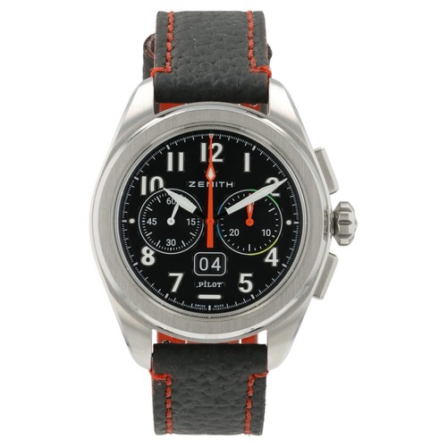 Zenith Pilot Big Date Flyback Black Dial Steel 42.5mm Automatic 03.4000.3652