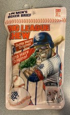 two-pair-2x-big-league-chew-bubble-gum-mens-boxer-briefs-xl-4042-baseball-new