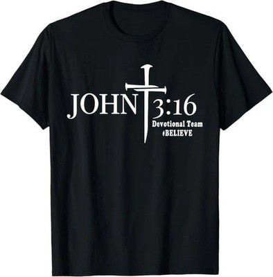 John 3 16 Devotional Team God Christian T-Shirt