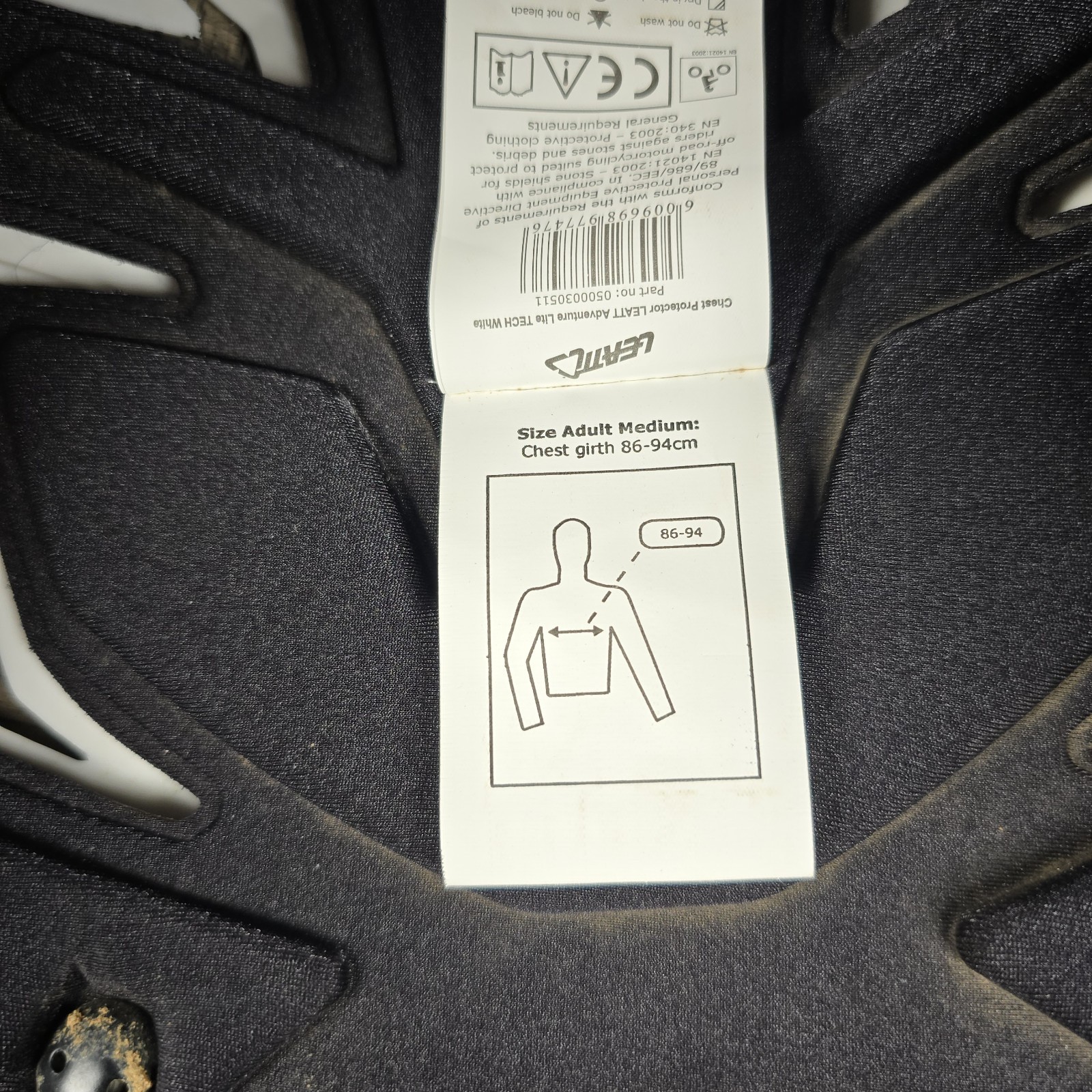 LEATT Adventure Lite TECH Medium Chest Protector Pro Armour Motorcross Dirtbike