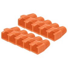 50 Pack Boot Cover, Cat5 Cat5e Cat6 Cat6A 6.5mm Orange 