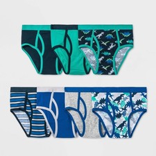 Boys' 7pk Dinosaur Boxer Briefs - Cat  Jack  XL: Cotton Knit Mid Rise Underwear