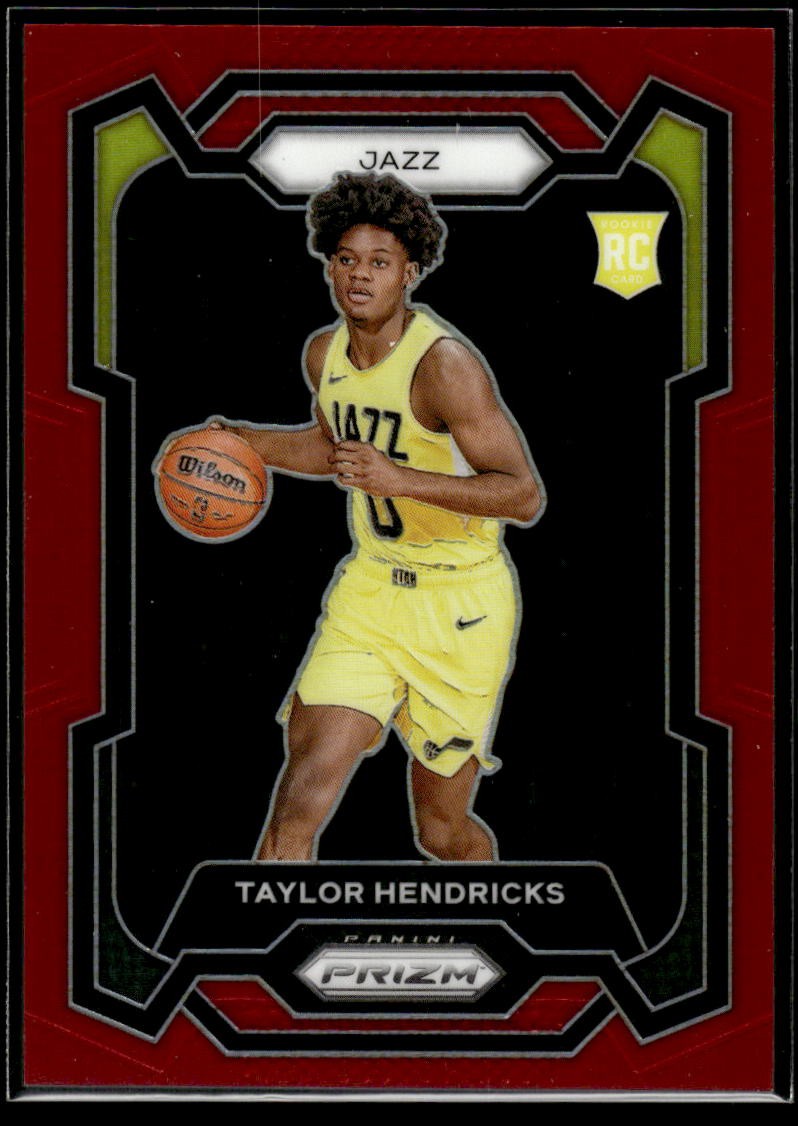 2023-24 Panini Prizm #161 Taylor Hendricks Prizms Red #/299