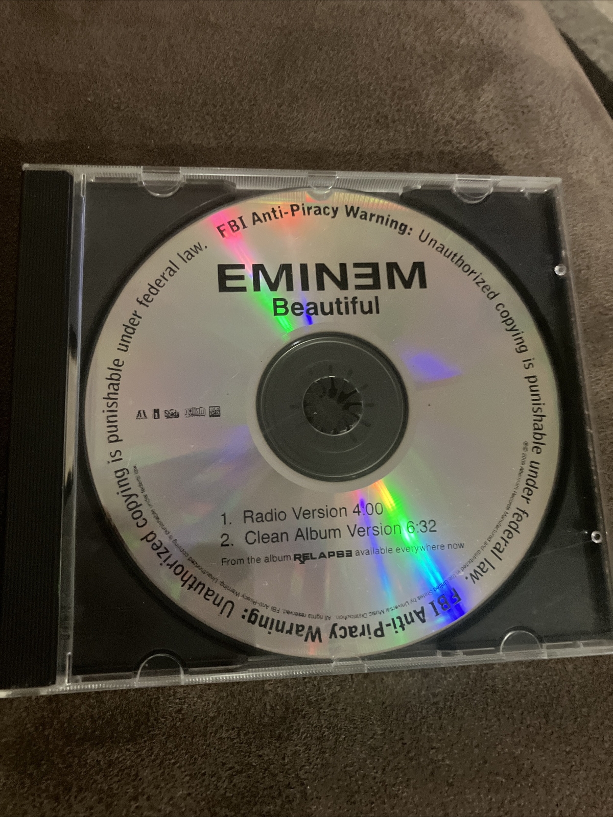 Eminem BEAUTIFUL 2-track Promo CD Single Interecope 2009