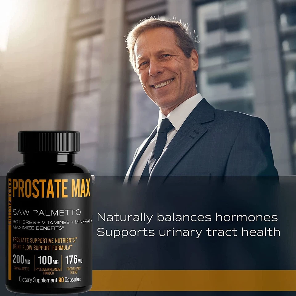 Prostate Max para hombres, Saw Palmetto Plus 30 hierbas, minerales, vitaminas Foto 4 de 4