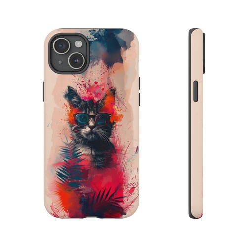 Cool Cat Sunglasses Phone Case for iPhone, Samsung Galaxy, Pixel - 第 14/175 張圖片