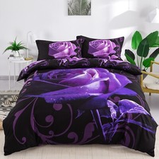 Luxury Duvet Quilt Cover Set Bedding Set Pillow Cases Single Double King Size UK