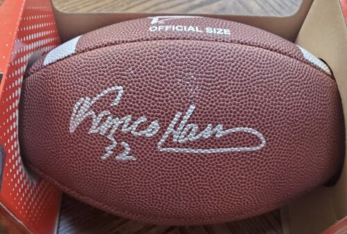 NICE Autographed Steelers Franco Harris Official Football Red Zone PSA COA NCAA - Picture 1 of 5
