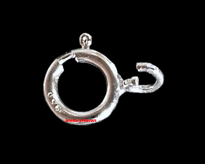 5mm SOLID PLATINUM 950 Spring Ring Clasp OPEN Jump HYPOALLERGENIC Italy