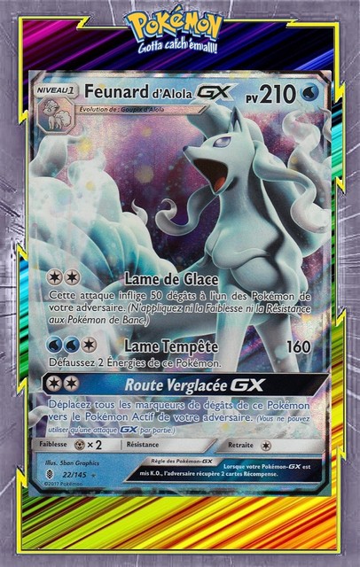 Pokemon Cards Feunard D Alola 150 145 Gx Secret Rainbow Sun And Moon 2 Sl2 Fr Pokemon Individual Cards Toys Hobbies