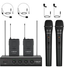 Wireless Microphone System, Phenyx Pro 4-channel Vhf Wireless Microphone Set Wit