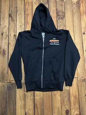2019 Cedar Point HalloWeekends Black Zip Up Hoodie Sweatshirt Mens Small vtg