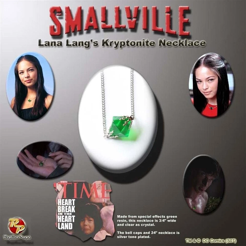 Réplica de collar de kryptonita verde Smallville utilería Lana Lang Foto 2 de 3