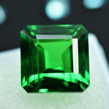 Natural Green Emerald Asscher Cut Colombia 9.30 Ct GIE Certified Loose Gemstone