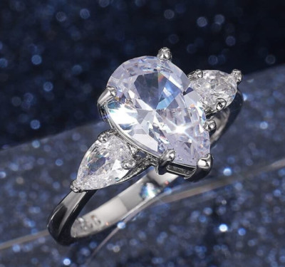 Christmas Gifts Ring For Him 3 Ct CZ Classic Engagement Ring 925 Silver Plated
