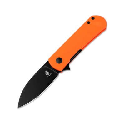 Kizer Yorkie Folding Knife Orange G10 Handle Nitro-V Drop Point Plain V3525A2