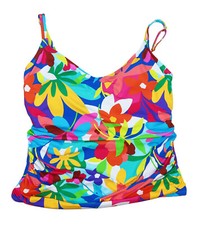 Bleu by Rod Beattie 16W Underwire Floral Away We Go Swimwear Tankini Top NWT