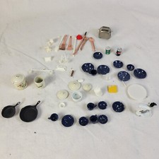 Lot of Vintage Dollhouse Miniatures Kitchen Utensils Toaster Cast Iron Dishes