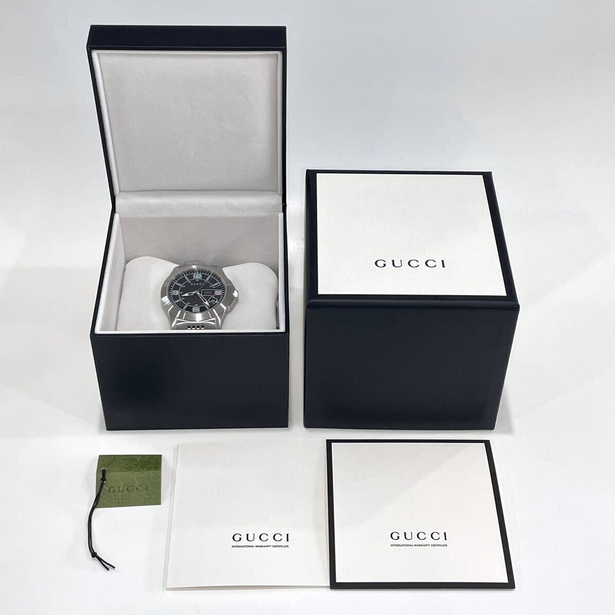 Gucci G Timeless Watch Quartz 45mm Men's Black Dial Swiss Gucci G Timeless Watch Quartz 45mm Men's Black Dial Swiss