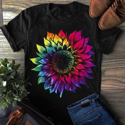 sunflower tye dye shirt