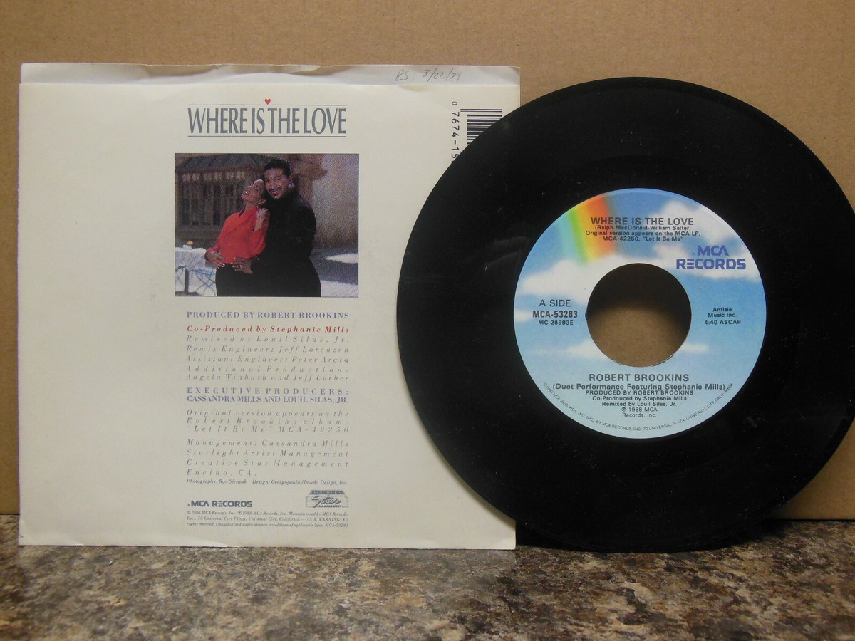 Robert Brookins: Where Is The Love / Same, 45 RPM NM (N8) | eBay