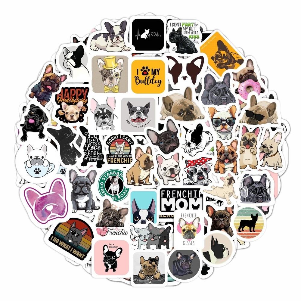 French Bulldog Stickers - French Bulldog Party Favors, French Bulldog Birthda...