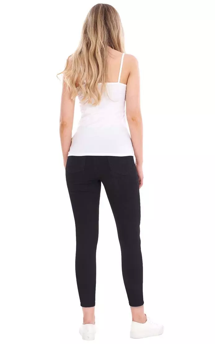 WONDERFIT ACTIVEWEAR CAPRI LEGGINGS, Grey, Mid-Rise