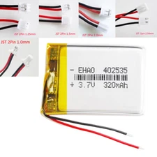 3.7V 320mAh Lipo Li-Polymer Rechargeable Battery 402535 For MP3 Watch GPS Camera