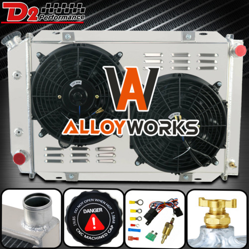 4 Row Radiator Shroud Fan For 1979-1993 Ford Mustang Mercury Cougar GT SVT AT MT - Foto 1 di 9