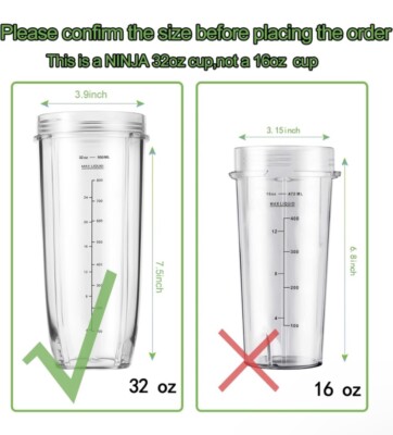 2-Pack ) 24 oz Cup with Sip & Seal Lid Compatible with Nutri Ninja Auto-iQ 2-Pack ) 24 oz Cup with Sip & Seal Lid Compatible with Nutri Ninja Auto-iQ