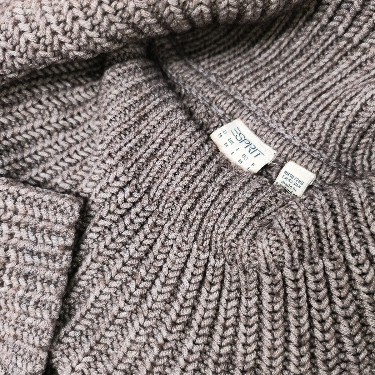 Jersey De Punto Para Mujer Esprit - Corte Recto, Mezcla De Algodón, Puños Acanelados, Básico Atemporal