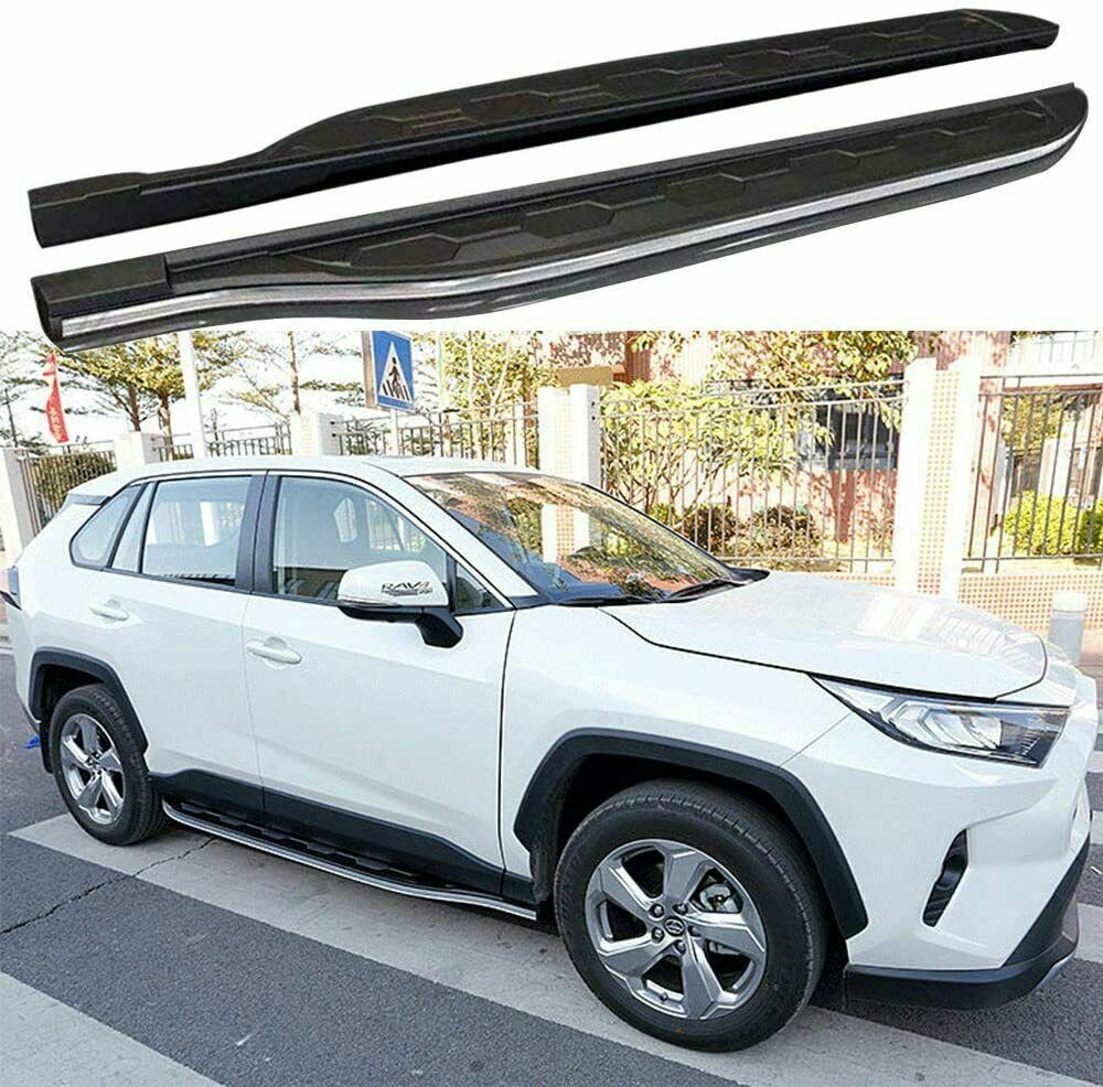 2Pcs Fits for 2019-2025 Toyota RAV4 Running Boards Side Step Nerf