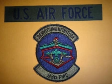 2 USAF Subdued Patches: U.S AIR FORCE Tape + 930th FIELD MAINTENANCE SQUAD Patch