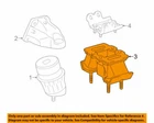 12371-31280 Toyota Insulator, engine mounting, rear no.1 1237131280, New Genuine