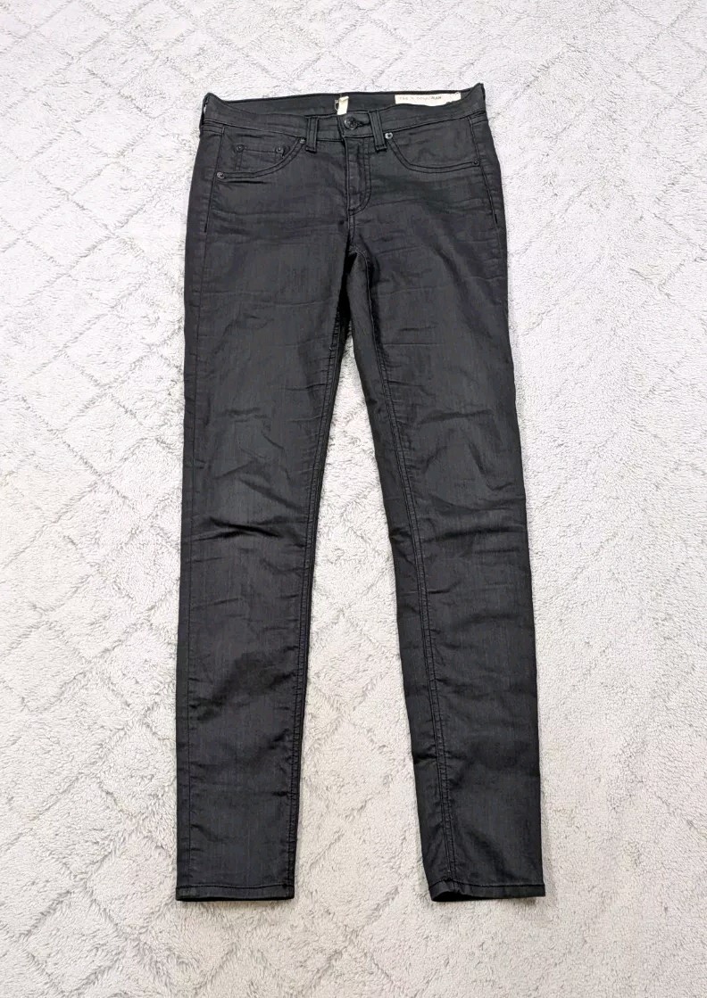 Rag Bone Jeans Women's 27 Black Leggings Shoreditch Sleek Low-Rise 30”