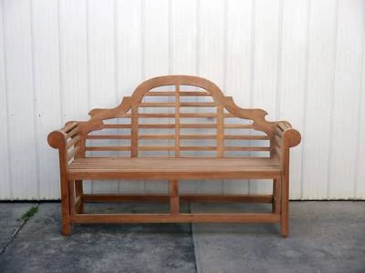 lutyens teak garden bench