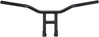 Biltwell Inc. 1in. Tyson 10in. Slotted Handlebar-Black Electroplated-6220-2016