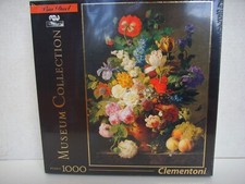Clementoni Museum Collection Louvre Van Dael Flowers 1000 Piece Puzzle SEALED