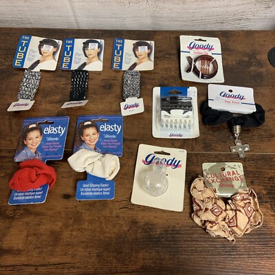 VTG Retro Y2K 90 s Scunci Goody Tube Elasty Hair Accessory Lot Clips Lot Of 10