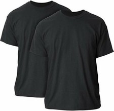 Gildan Kids' Ultra Cotton Youth T-Shirt, 2-Pack. Black. Large