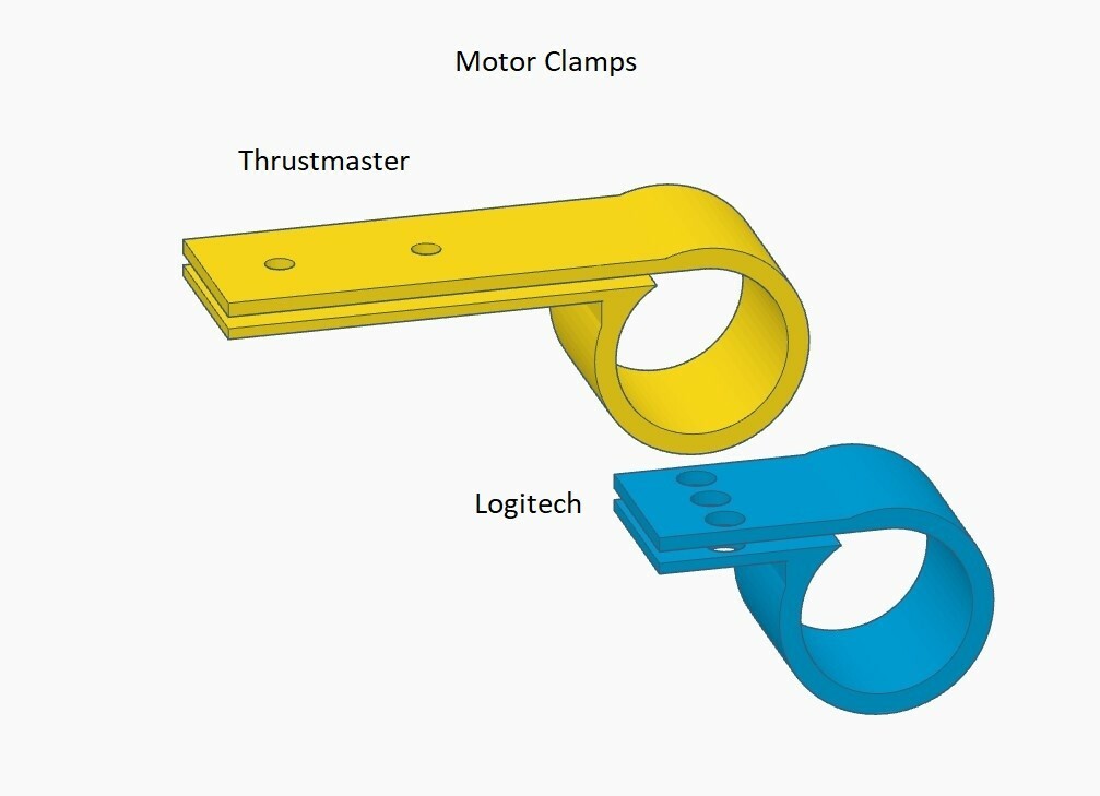Rumble Vibration Feedback Motor holders for Fanatec Thrustmaster