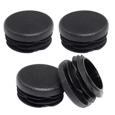 4 Pieces 1-1/4 Inch round Plastic Plug Tubing Post End Caps Black Furniture F...